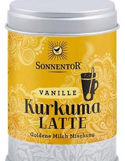 Sonnentor vanilja kurkumalatte luomu metallipurkki 60g