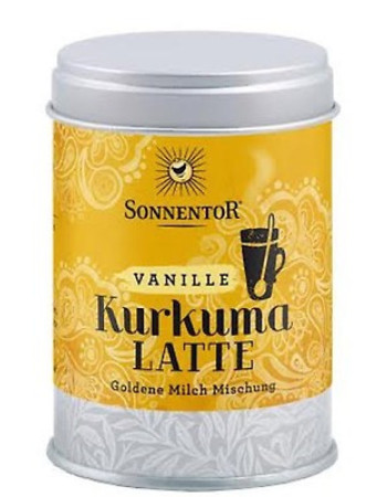 Sonnentor vanilja kurkumalatte luomu metallipurkki 60g