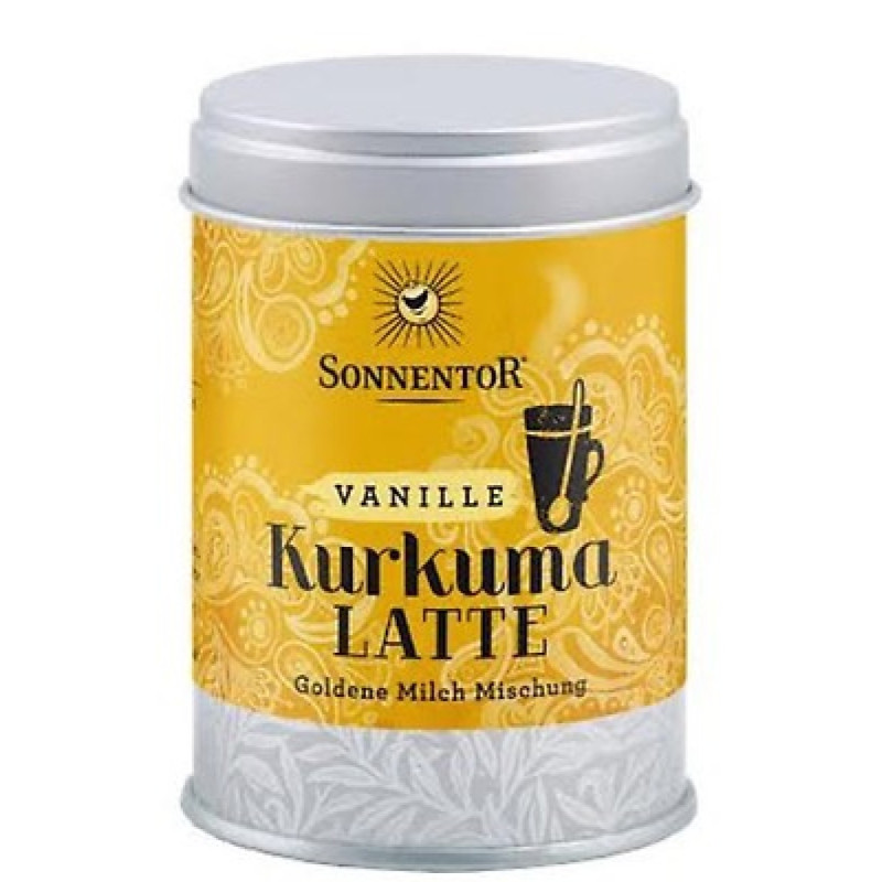 Sonnentor vanilja kurkumalatte luomu metallipurkki 60g