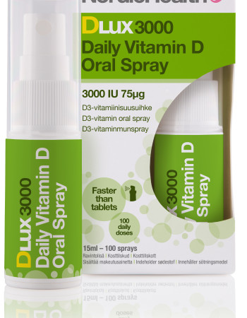Nordic Health DLux3000 D-vitamiinisuihke 75mcg 15ml
